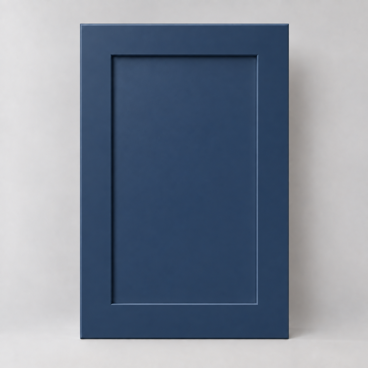 Shaker Blue — illustrative finish sample