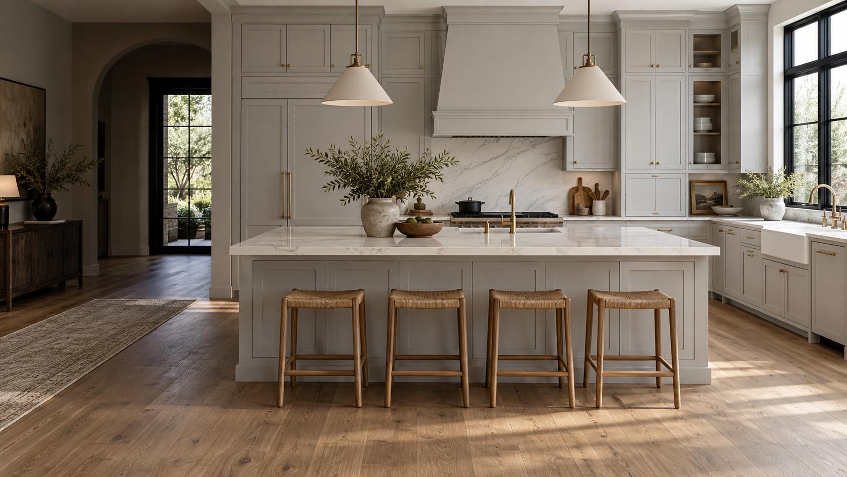 Shaker Light Grey kitchen inspiration — illustrative rendering