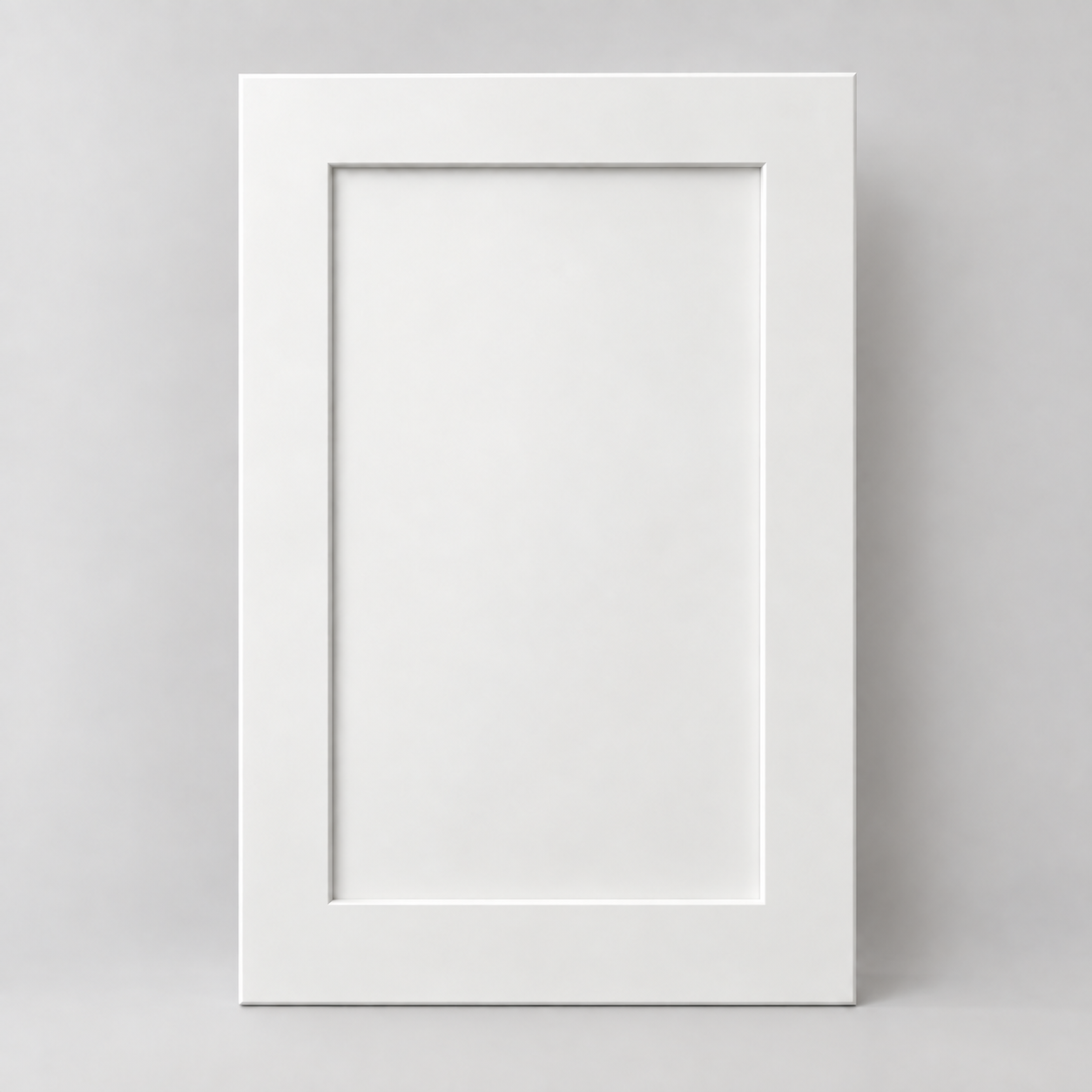 White Shaker — illustrative finish sample